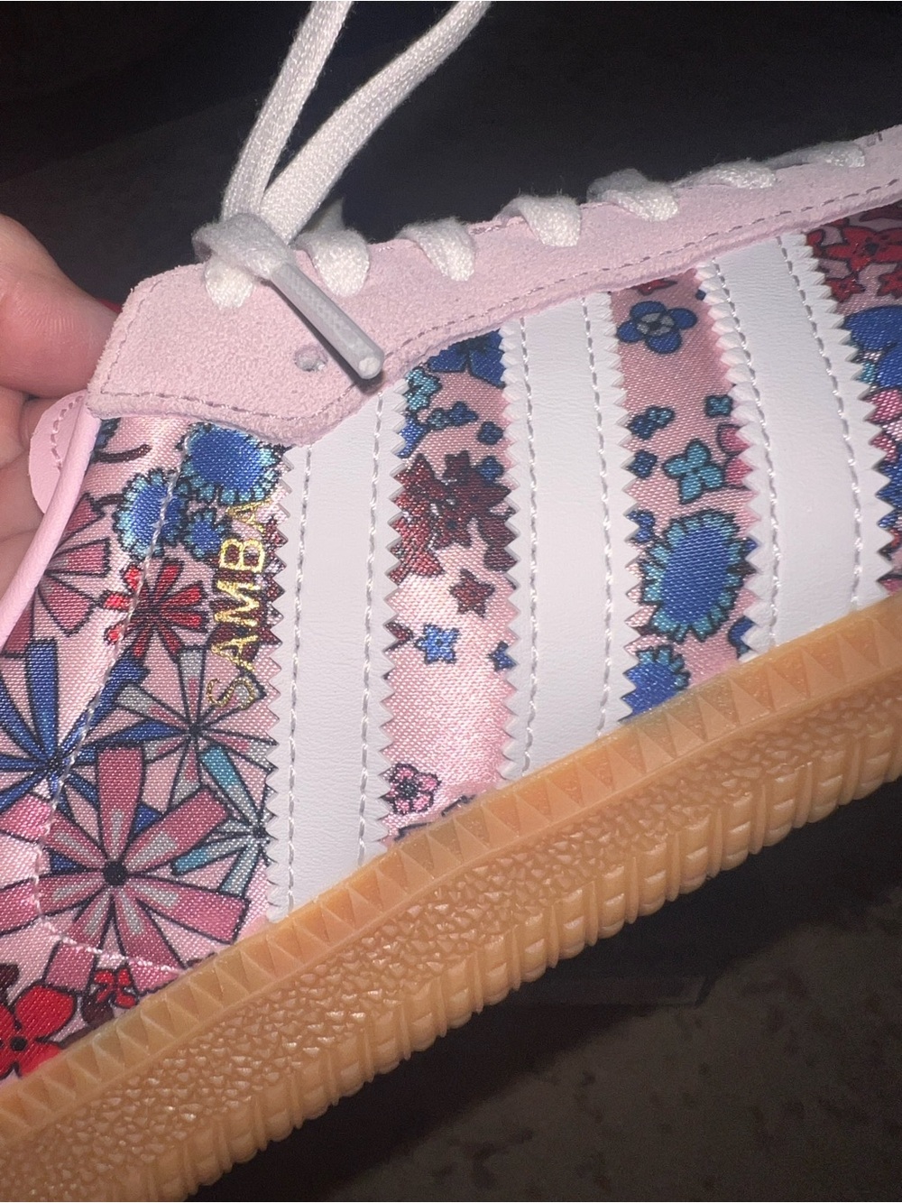 Adidas Liberty London Pink Floral Sneakers - size 8.5 - Picture 8 of 10